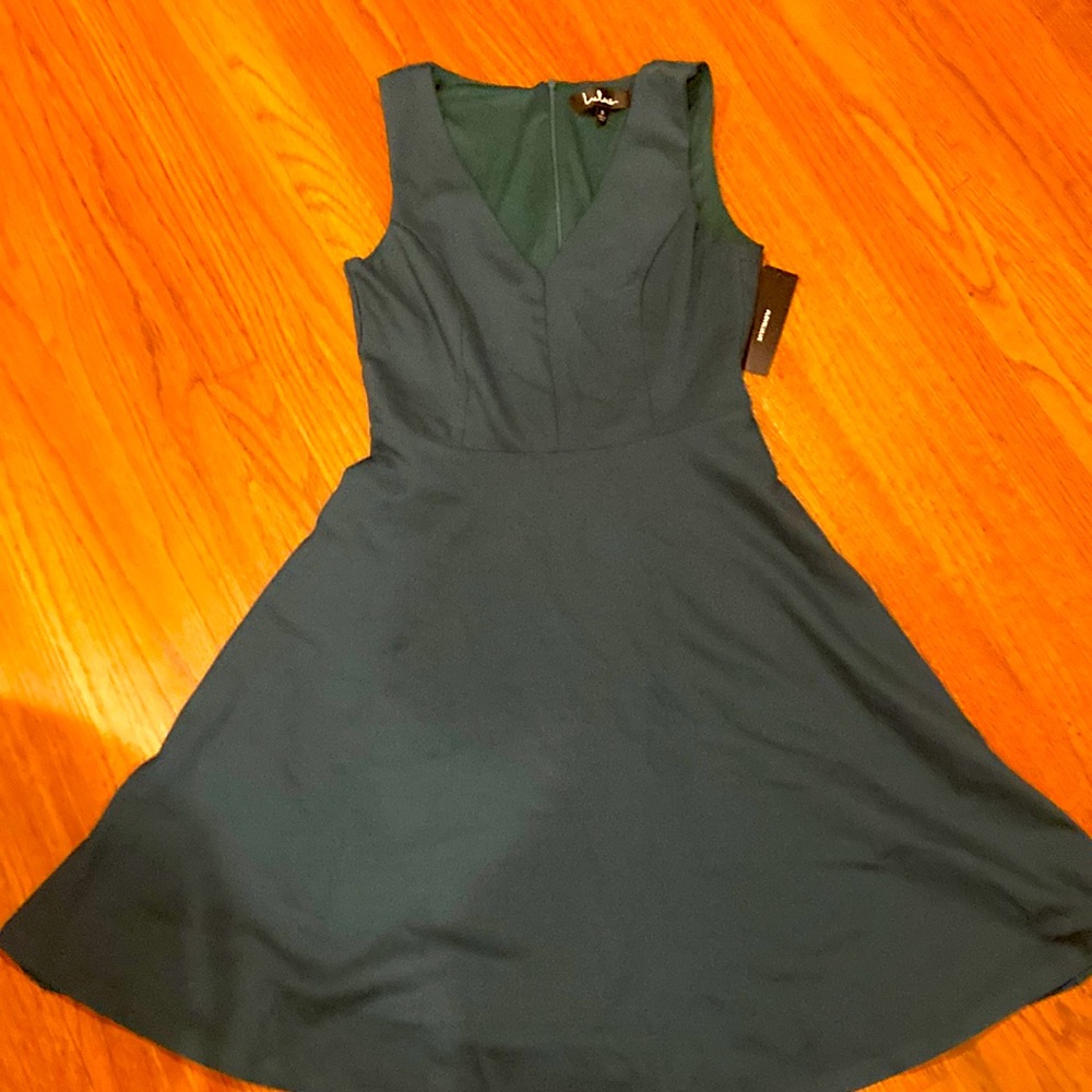 Lulus Hello World Dark Green Midi Dress